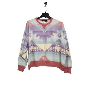 Polo Ralph Lauren Southwestern Fleece Sweatshirt Desert Rose Women's XL